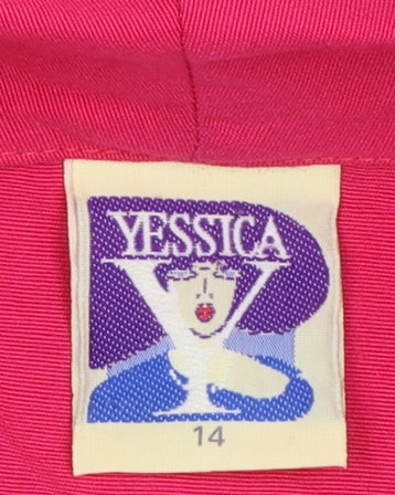 C&A Yessica Women’s Pink Black Colourblock Tuxedo Blazer Size 14
