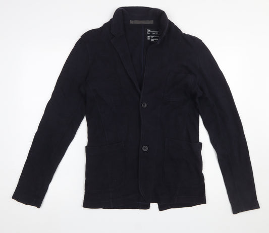 Gap Men's Black Cotton Collared Cardigan XS Long Sleeve Casual Knit