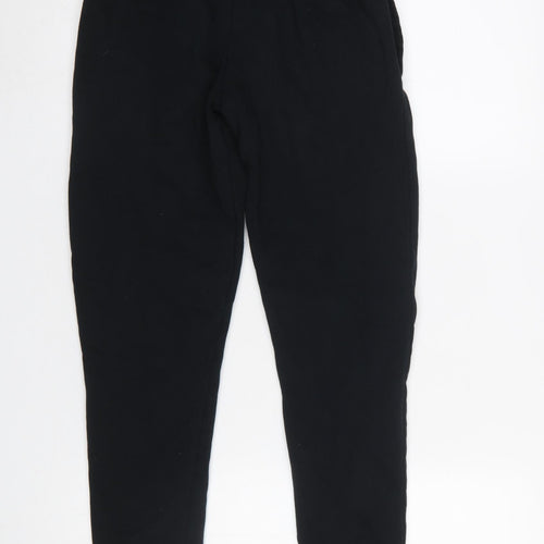 NEXT Boys Black Jogger Trousers 12 Years Cotton Blend Fleece Easy Care