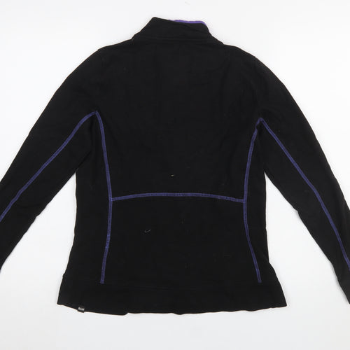 BAM Women's Black Purple 1/2 Zip Sweatshirt Size 8 Organic Cotton Blend