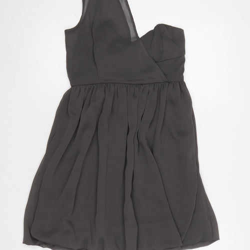 GED London Women’s Grey One Shoulder Short Party Dress Size 8