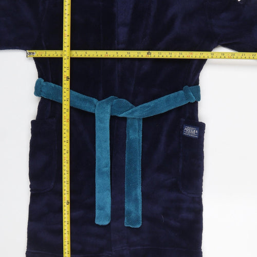 Joules Boys Blue Fleece Shark Hooded Robe 9-10 Years