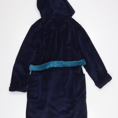 Joules Boys Blue Fleece Shark Hooded Robe 9-10 Years
