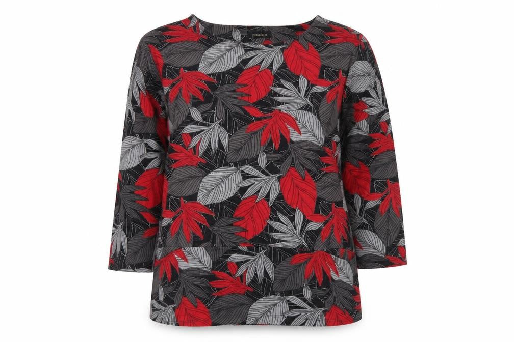 Pomodoro Women’s Multicoloured Floral Tunic Top Size 12 3/4 Sleeve