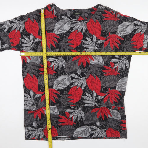 Pomodoro Women’s Multicoloured Floral Tunic Top Size 12 3/4 Sleeve