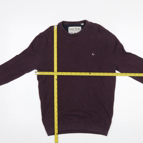 Jack Wills Men's Purple Crew Neck Cotton Wool Pullover XS