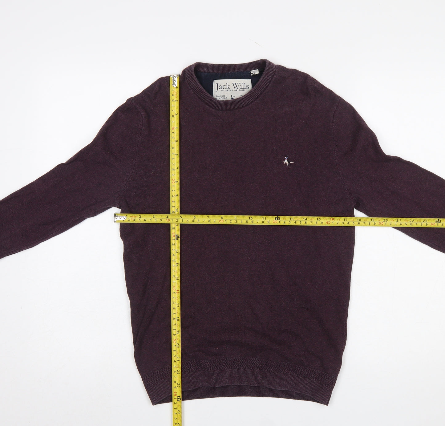 Jack Wills Men's Purple Crew Neck Cotton Wool Pullover XS