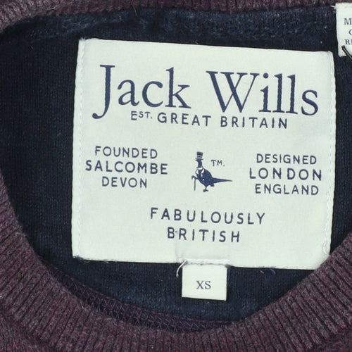 Jack Wills Men's Purple Crew Neck Cotton Wool Pullover XS