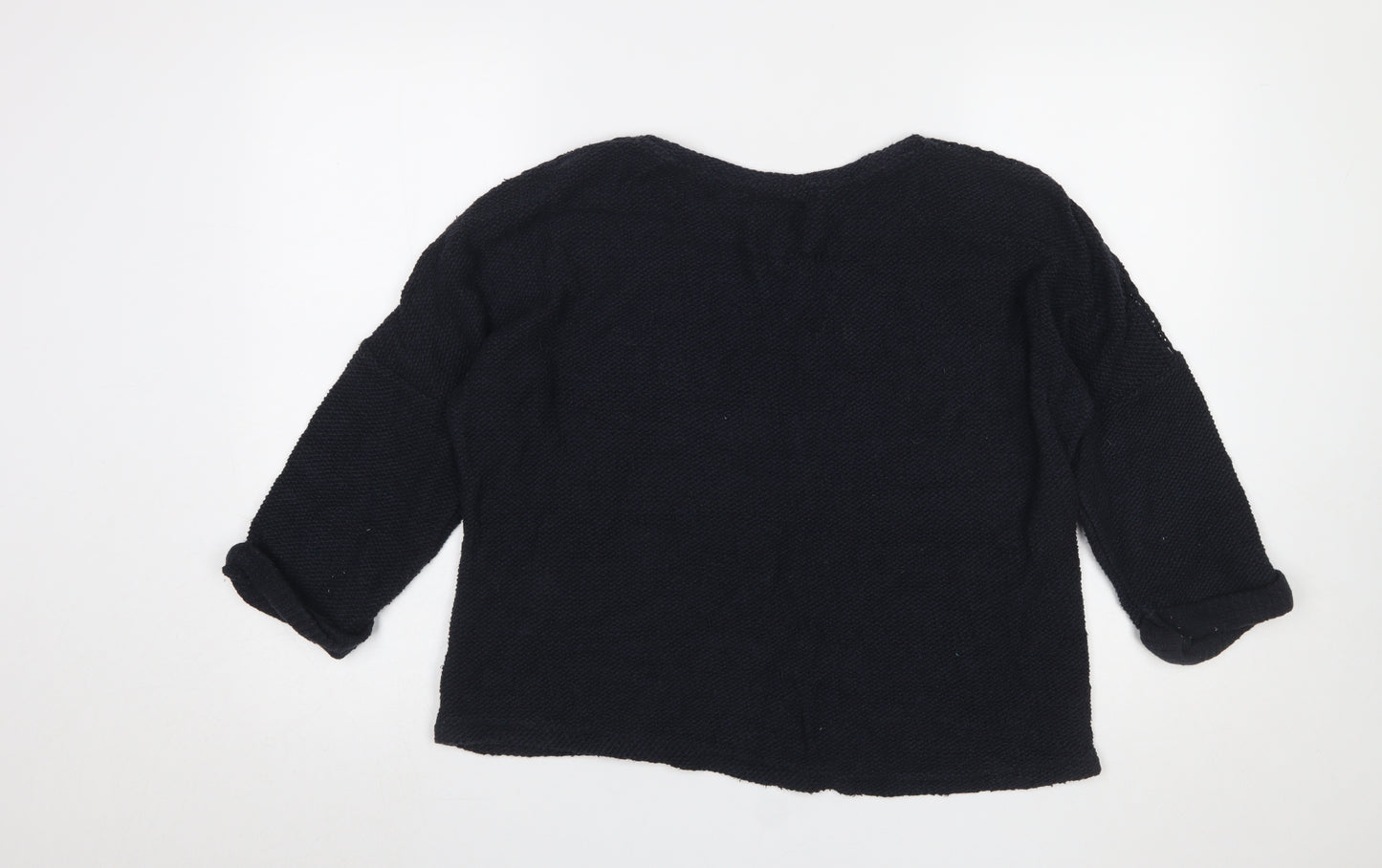 Next Women's Black Crochet Knit Pullover Jumper Size 16