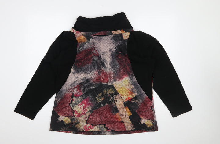 Chianti Womens Multicoloured Roll Neck Long Sleeve Top Size 18