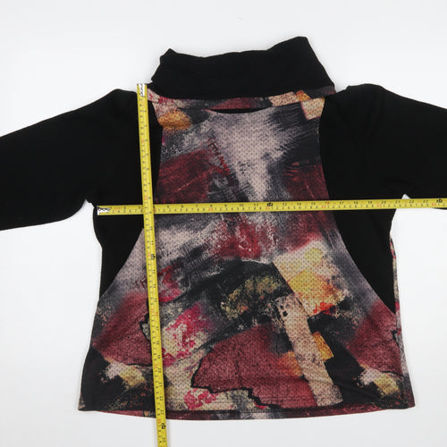 Chianti Womens Multicoloured Roll Neck Long Sleeve Top Size 18