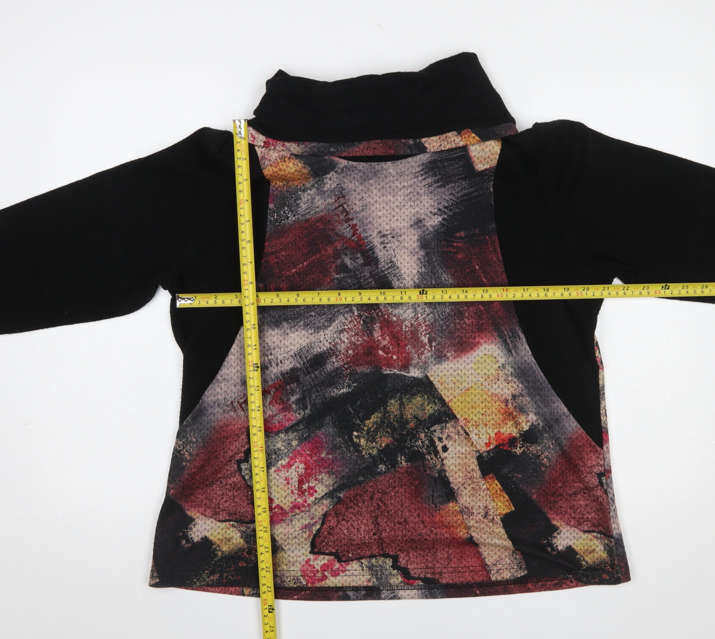 Chianti Womens Multicoloured Roll Neck Long Sleeve Top Size 18