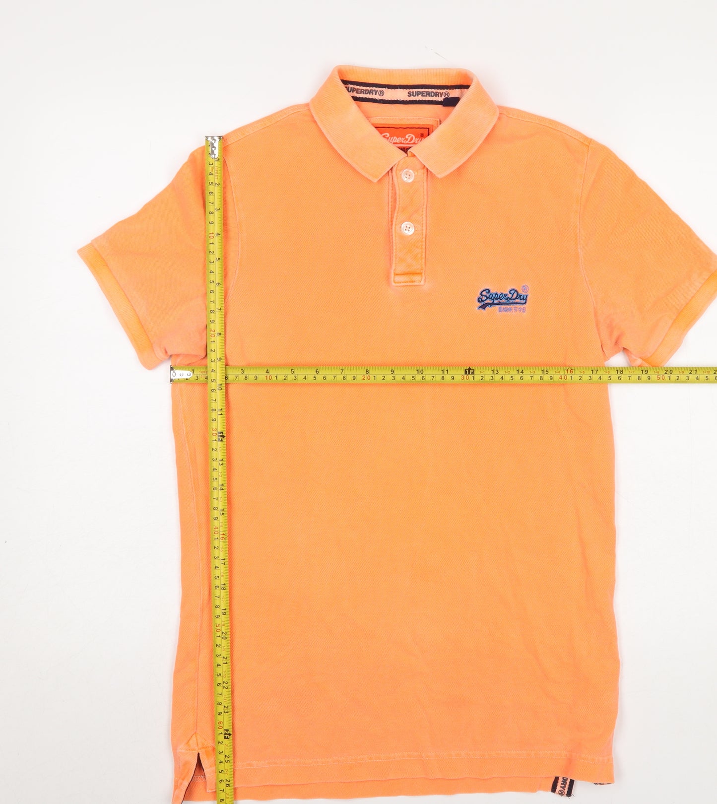 Superdry Men's Orange Slim Fit Cotton Polo Shirt Size S