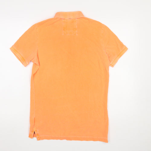 Superdry Men's Orange Slim Fit Cotton Polo Shirt Size S