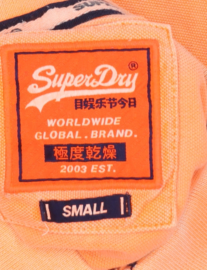 Superdry Men's Orange Slim Fit Cotton Polo Shirt Size S
