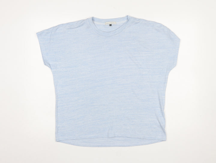 Maison de Nimes Women's Blue Short Sleeve Basic T-Shirt Size 12