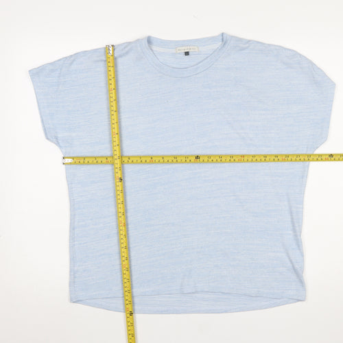 Maison de Nimes Women's Blue Short Sleeve Basic T-Shirt Size 12