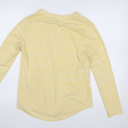 Jasper Conran Women’s Yellow Striped V-Neck Long Sleeve Tunic Blouse Size 10