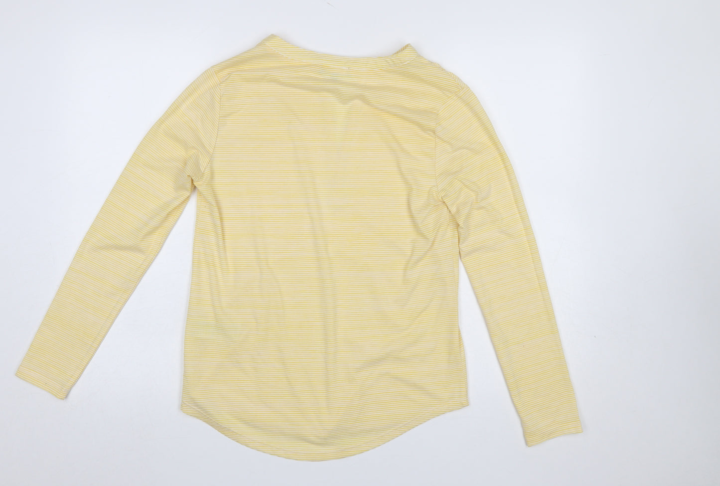 Jasper Conran Women’s Yellow Striped V-Neck Long Sleeve Tunic Blouse Size 10