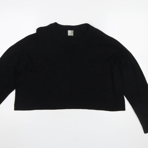 ASOS Women’s Black Crew Neck Long Sleeve Pullover Jumper Size 12