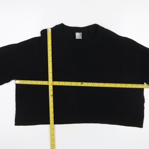 ASOS Women’s Black Crew Neck Long Sleeve Pullover Jumper Size 12