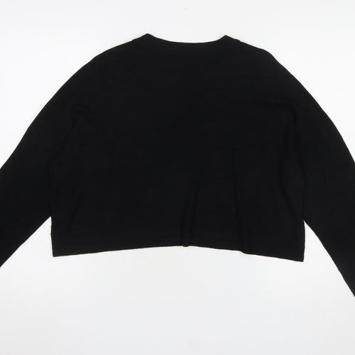 ASOS Women’s Black Crew Neck Long Sleeve Pullover Jumper Size 12