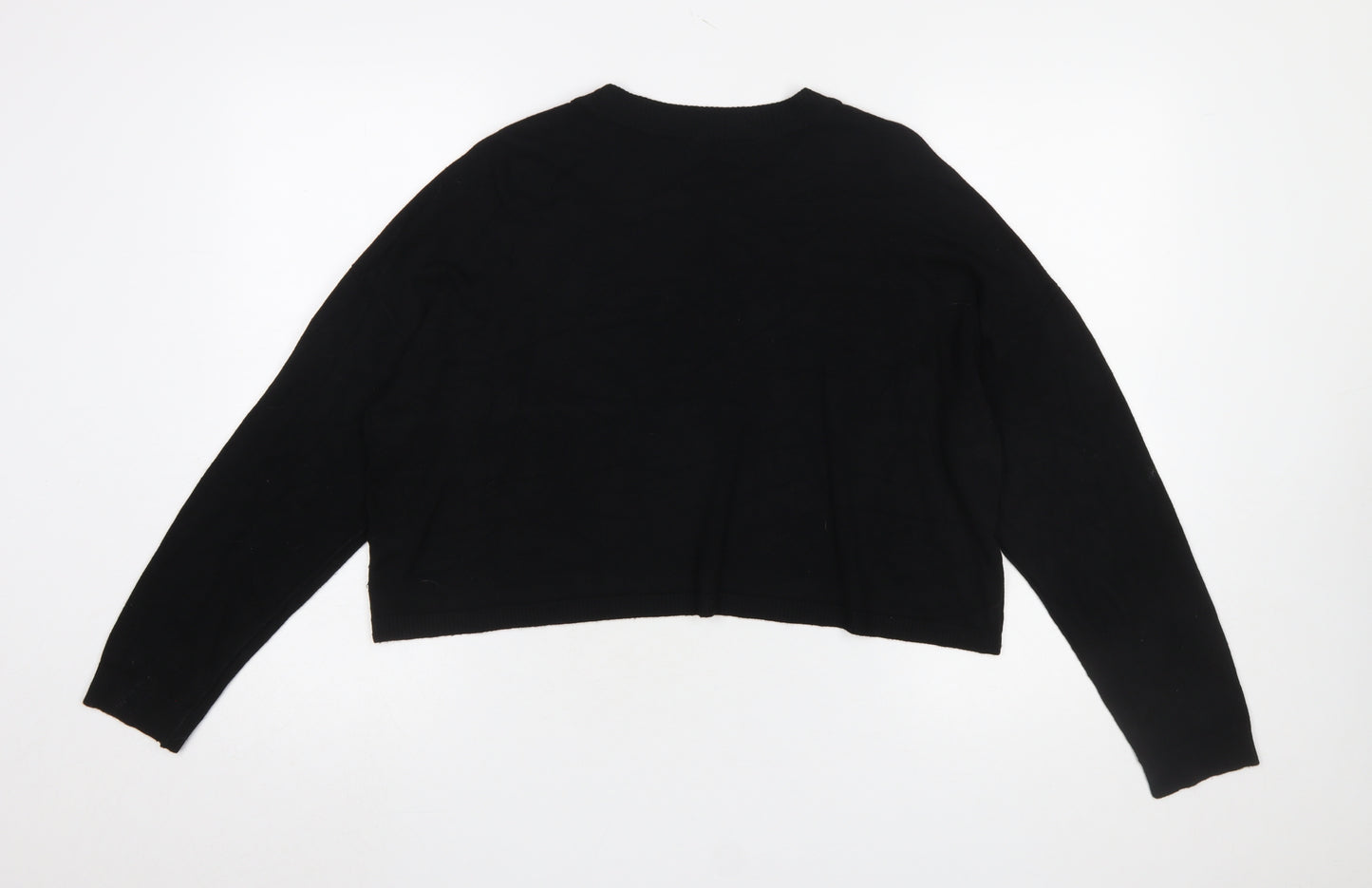 ASOS Women’s Black Crew Neck Long Sleeve Pullover Jumper Size 12