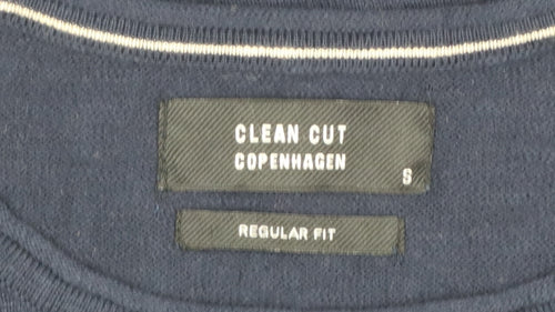 Clean Cut Copenhagen Men's Blue Small Regular Fit Cotton T-Shirt