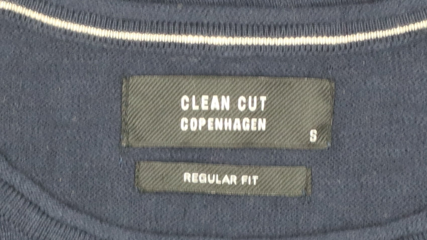 Clean Cut Copenhagen Men's Blue Small Regular Fit Cotton T-Shirt