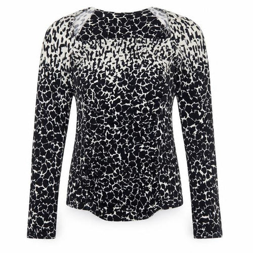 Damsel in a Dress Women’s Black Animal Print Long Sleeve Wrap Blouse Size 10