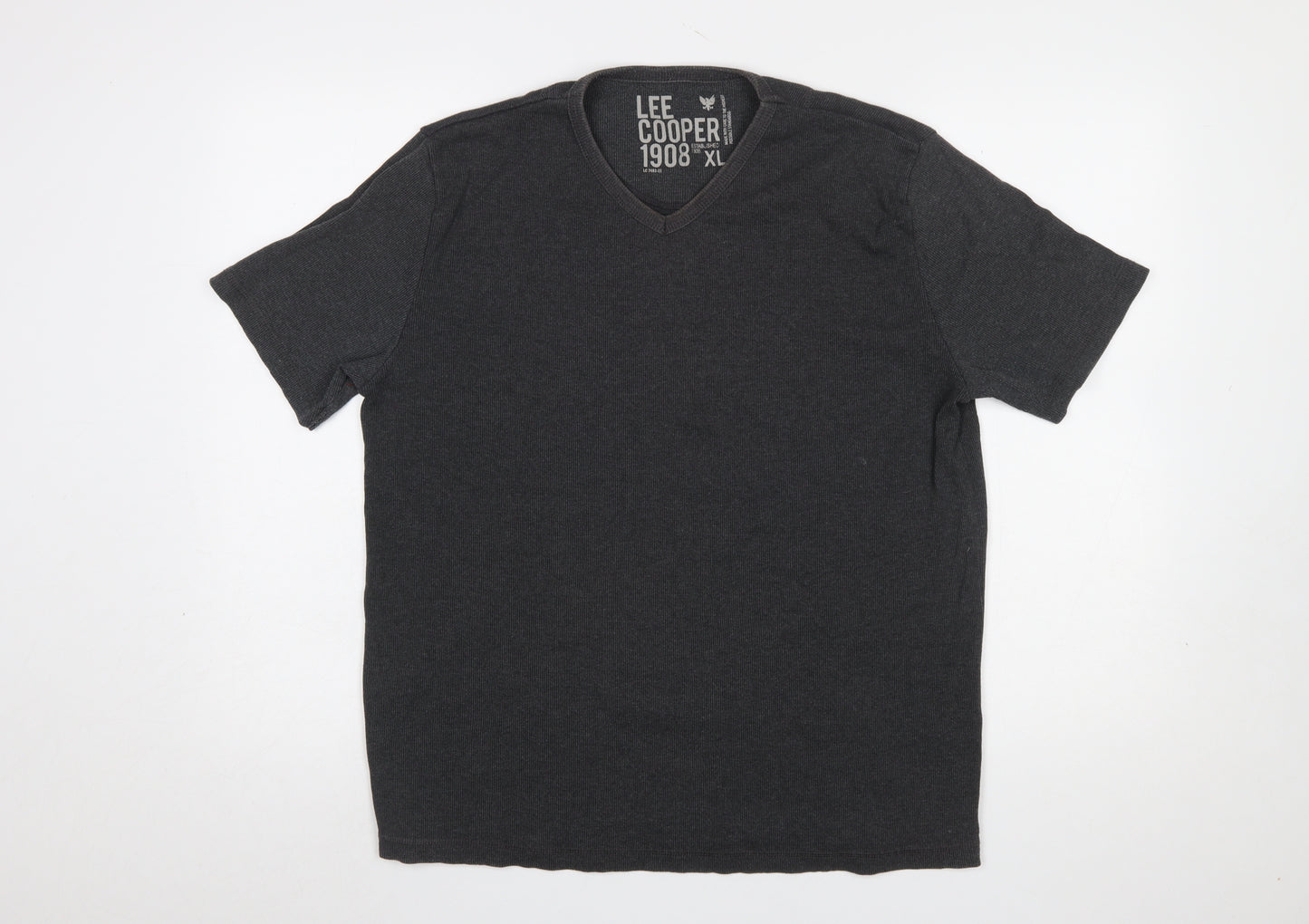 Lee Cooper Men's Black V-Neck Short Sleeve T-Shirt XL