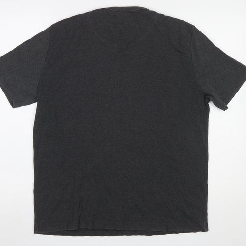 Lee Cooper Men's Black V-Neck Short Sleeve T-Shirt XL