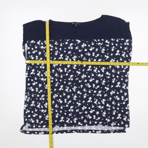 Crew Clothing Company Women's Blue Floral Blouse Size 18