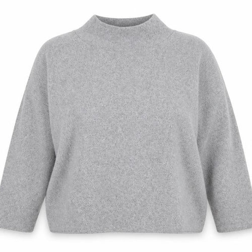 M&Co Petite Grey Mock Neck Knit Jumper Women’s Size 18