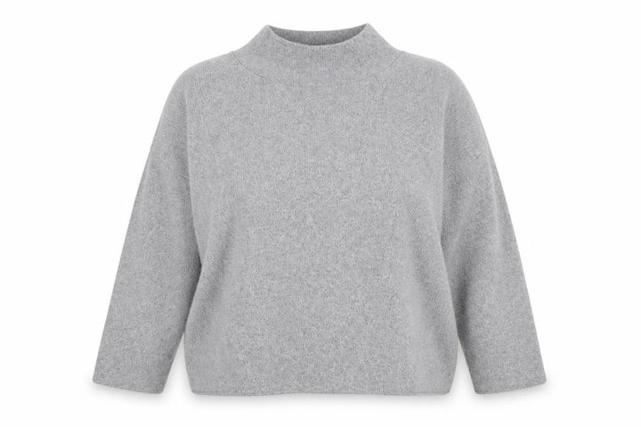 M&Co Petite Grey Mock Neck Knit Jumper Women’s Size 18