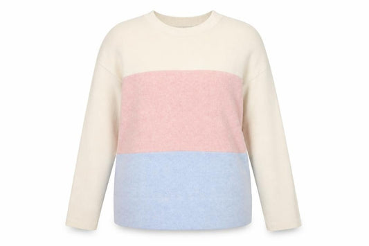 Front view of Tu women’s multicoloured crew neck knit jumper, size UK 8