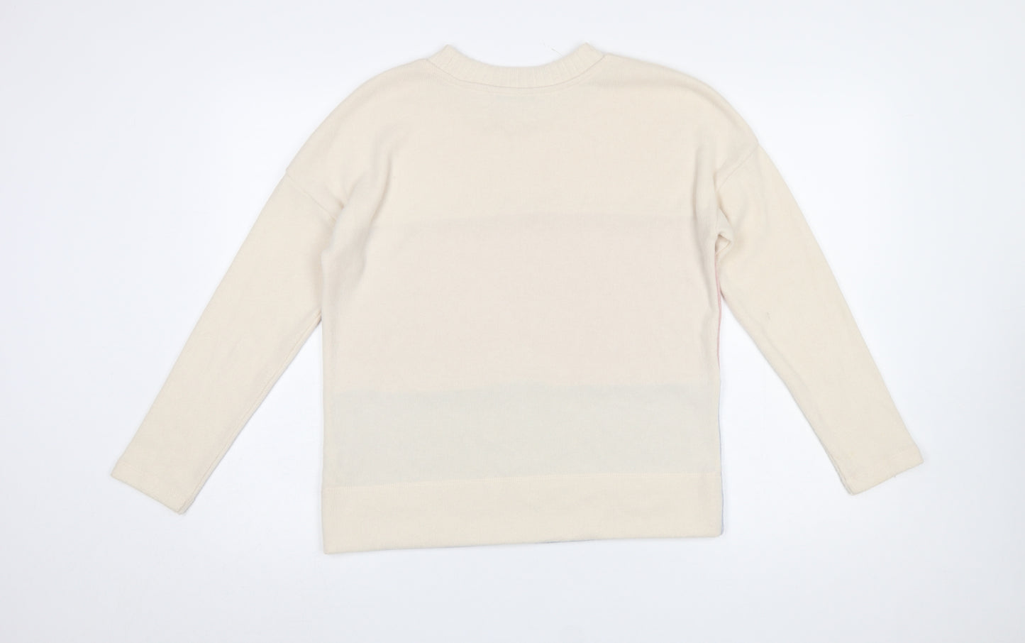Tu Womens Multicoloured Crew Neck Knit Pullover Jumper Size 8