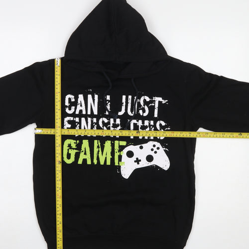 City Comfort Boys Black 13-14 Years Pullover Hoodie Gamer Print