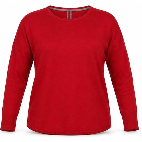 Joules Womens Red Cotton Blend Crew Neck Long Sleeve Jumper Size 12