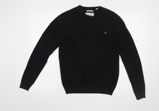 Jack Wills Men’s Black Slim Fit Cotton Wool Crew Neck Jumper XS