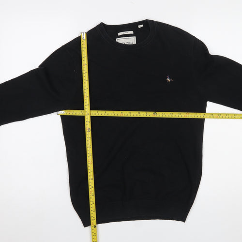 Jack Wills Men’s Black Slim Fit Cotton Wool Crew Neck Jumper XS