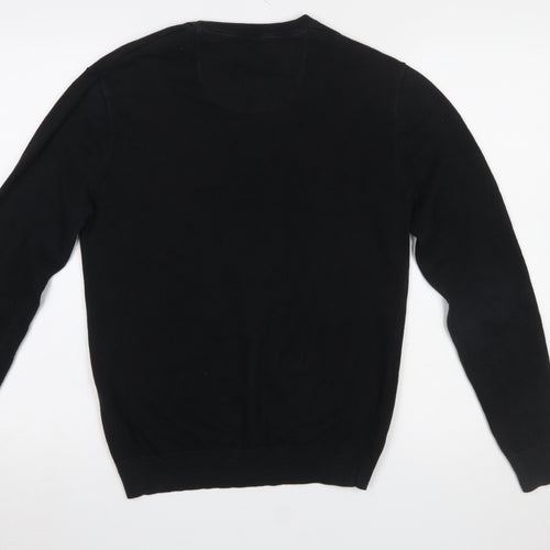 Jack Wills Men’s Black Slim Fit Cotton Wool Crew Neck Jumper XS