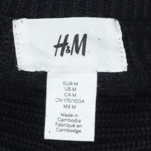 H&M Women’s Black Roll Neck Knit Jumper Size 12