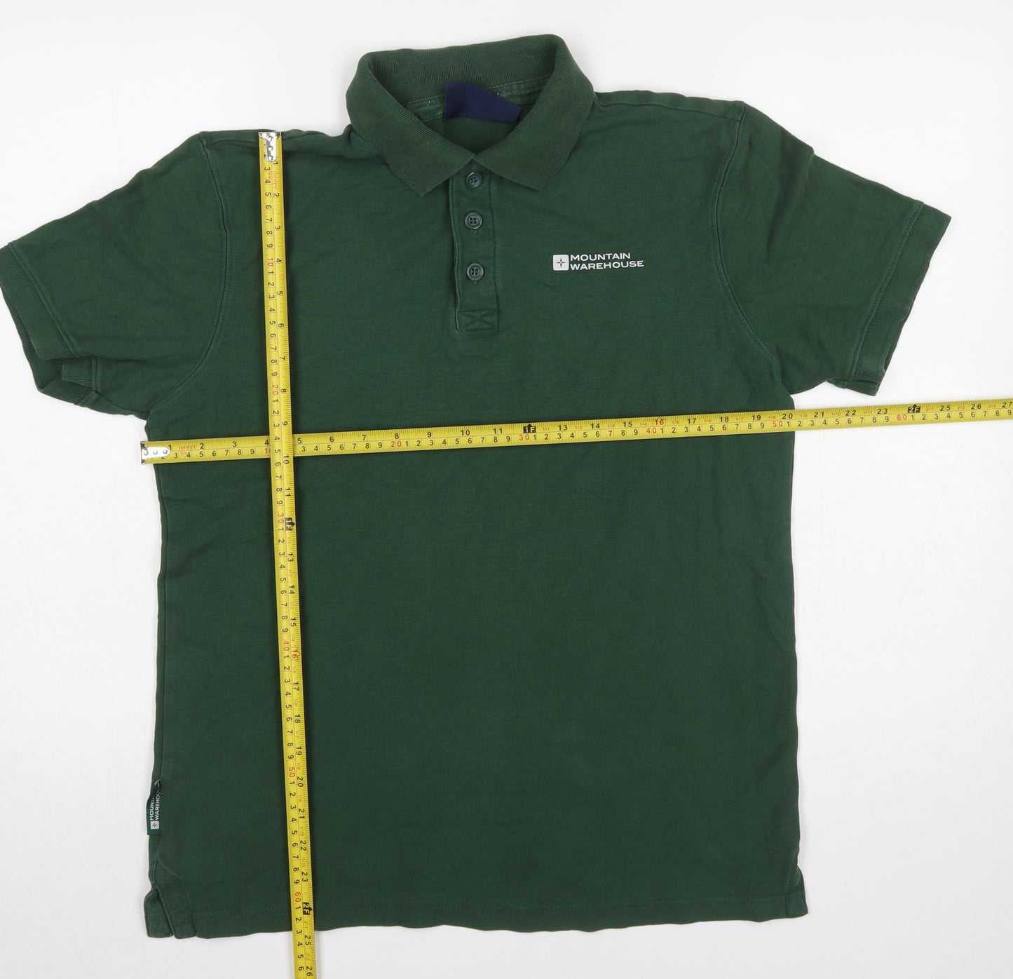 Mountain Warehouse Men's Green Cotton Polo Shirt Size S