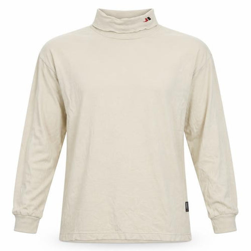 Trespass Men Beige Roll Neck Long Sleeve Cotton T-Shirt M