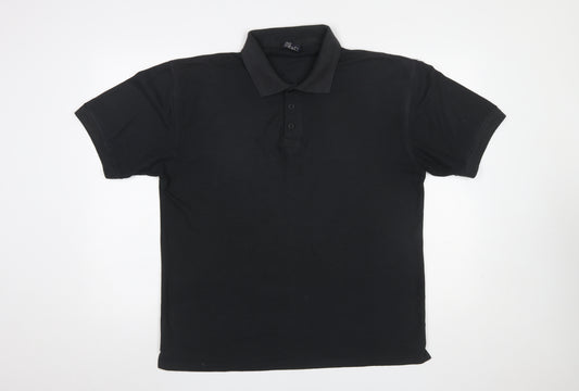 Portwest Men's Black Regular Fit Cotton Blend Work Polo Shirt L