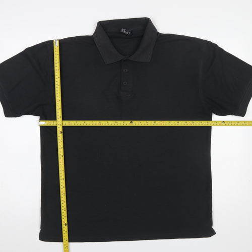 Portwest Men's Black Regular Fit Cotton Blend Work Polo Shirt L