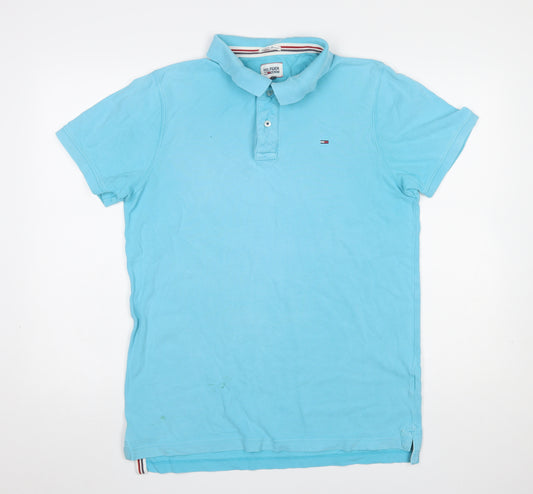 Tommy Hilfiger Men’s Blue XL Polo Shirt Cotton Casual Summer