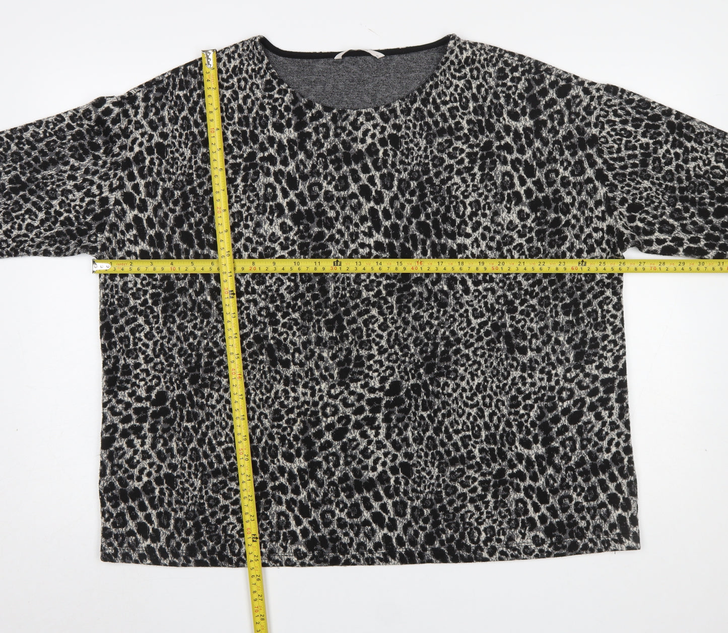 Tu Women’s Black Animal Print Relaxed Fit T-Shirt XL
