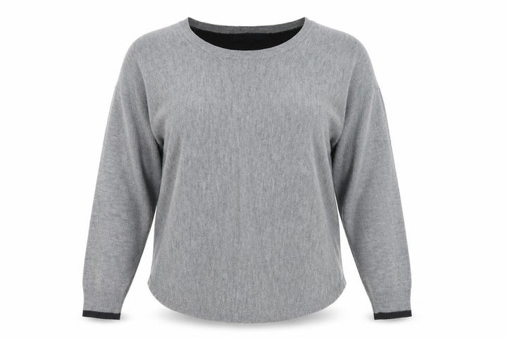 French Connection Womens Grey Crew Neck Wool Blend Jumper Size S